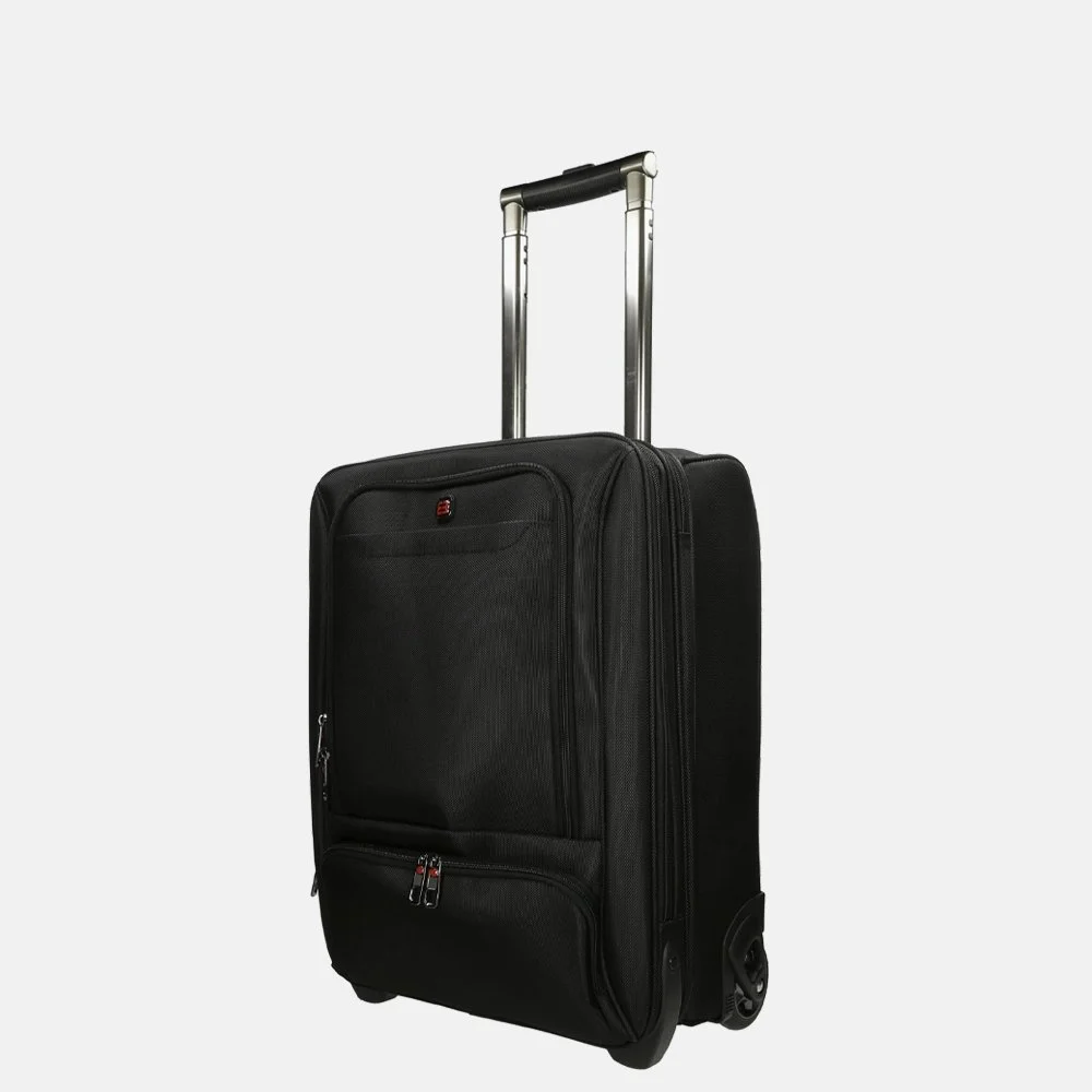 Enrico Benetti Frankfurt handbagage koffer 17 inch zwart bij Duifhuizen