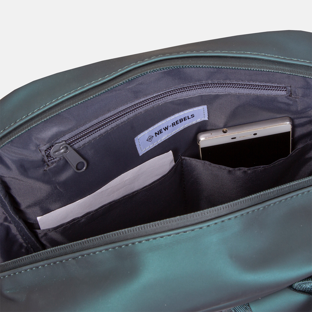 New Rebels Harper rugzak 13.3 inch dark green bij Duifhuizen