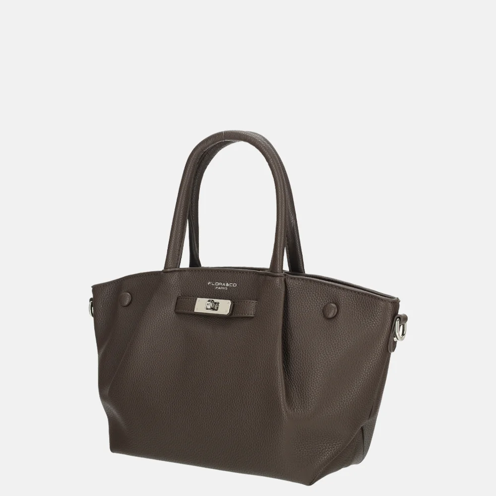 Flora & Co handtas chocolat bij Duifhuizen