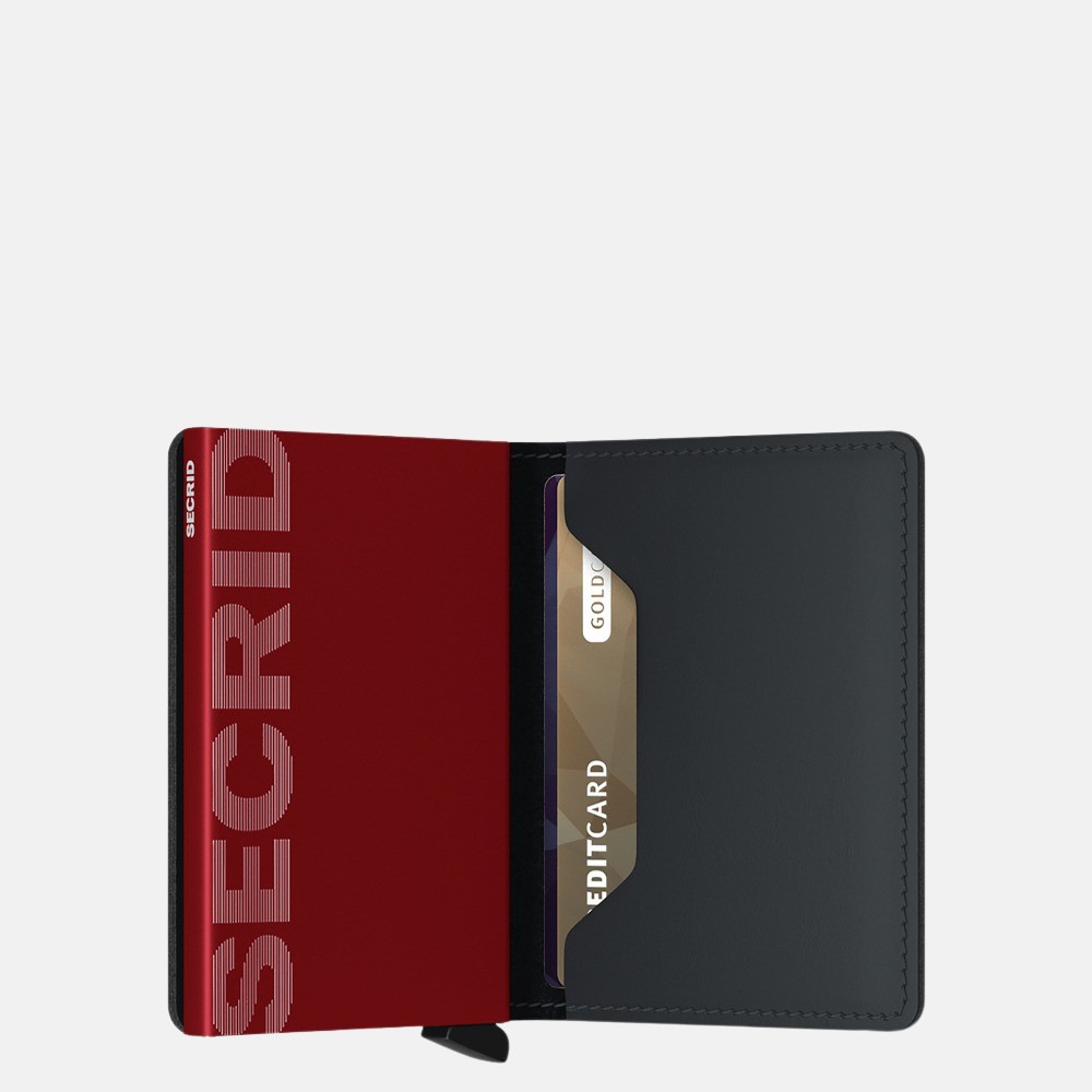 Secrid Slimwallet pasjeshouder matte black red bij Duifhuizen