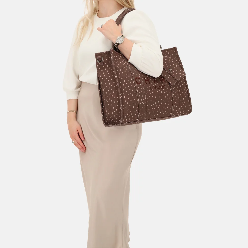 Charm London handtas met laptopvak hert bij Duifhuizen