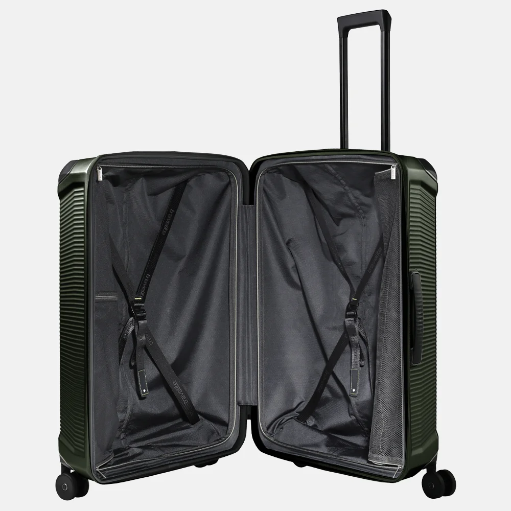 Travelite Millennium reiskoffer 76 cm pine green bij Duifhuizen