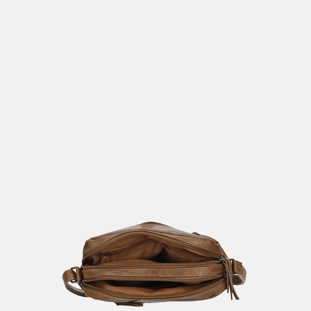 Enrico Benetti Julia crossbody tas camel bij Duifhuizen