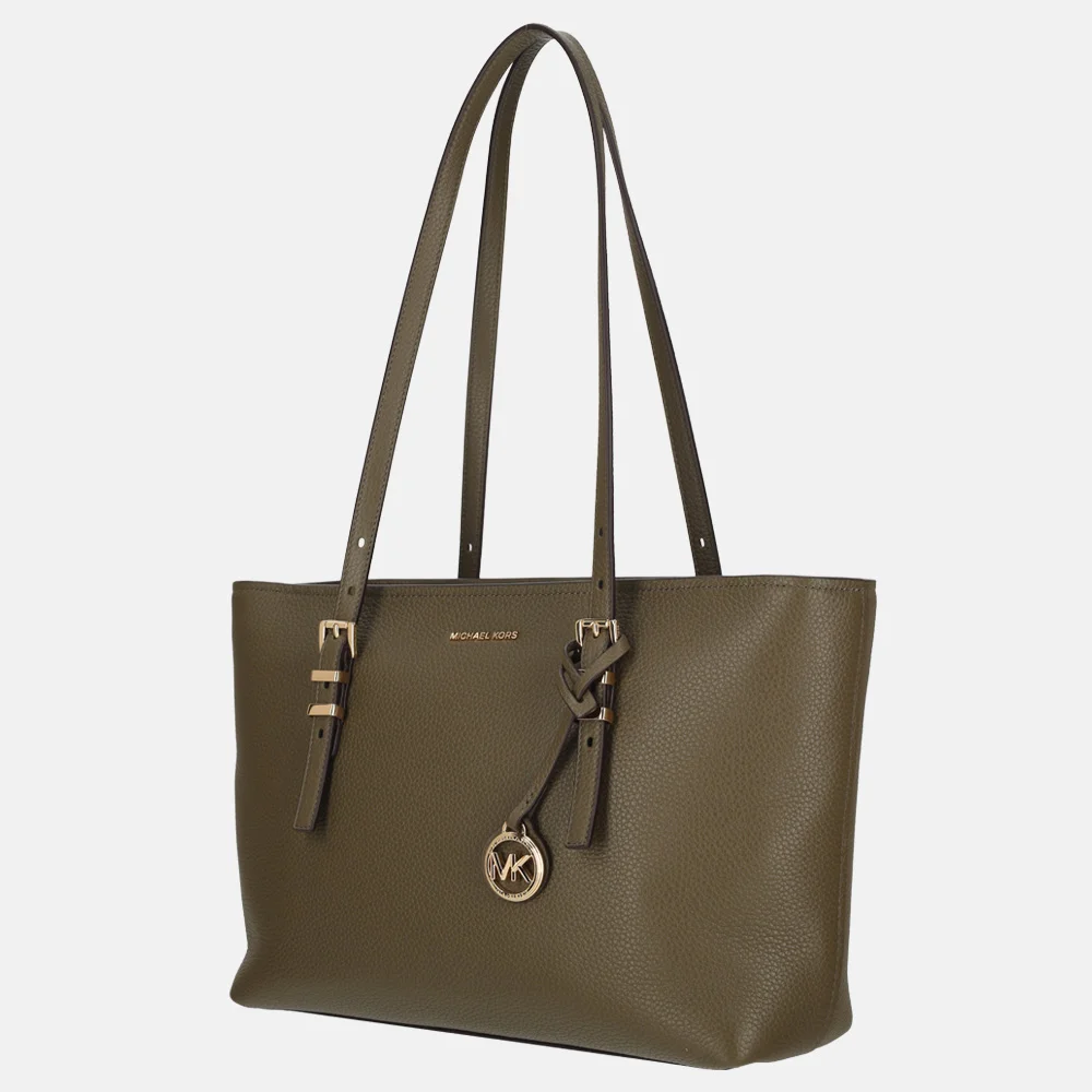Michael Kors Quinn shopper M loden bij Duifhuizen