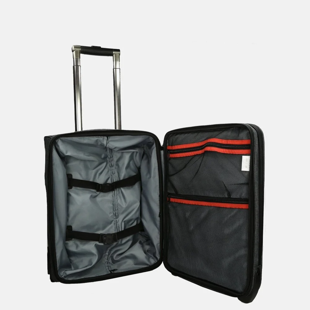 Enrico Benetti Frankfurt handbagage koffer 17 inch grijs bij Duifhuizen