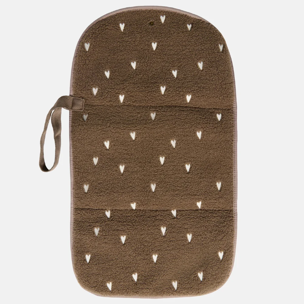 Studio Noos Teddy Hearts Changing Mat brown bij Duifhuizen