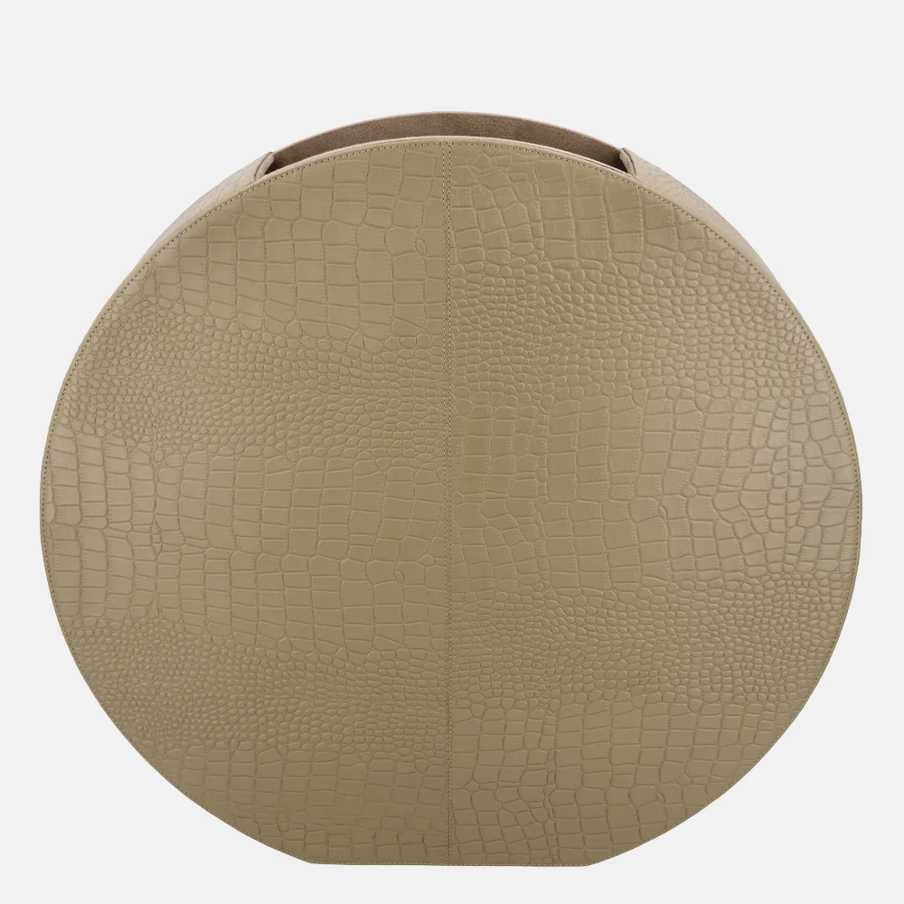 Chamada leren vaas croco large taupe bij Duifhuizen