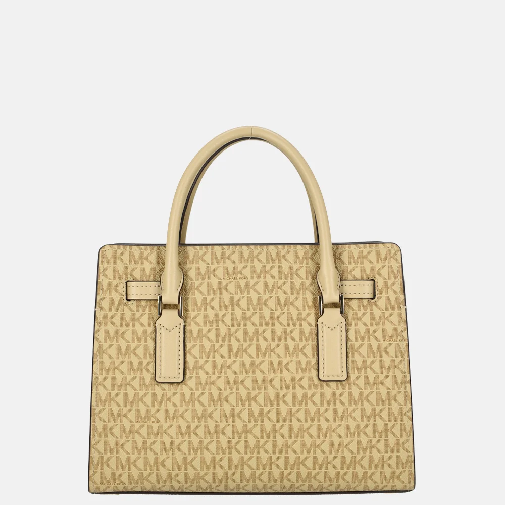 Michael Kors Hamilton moderne satchel handtas S khaki bij Duifhuizen