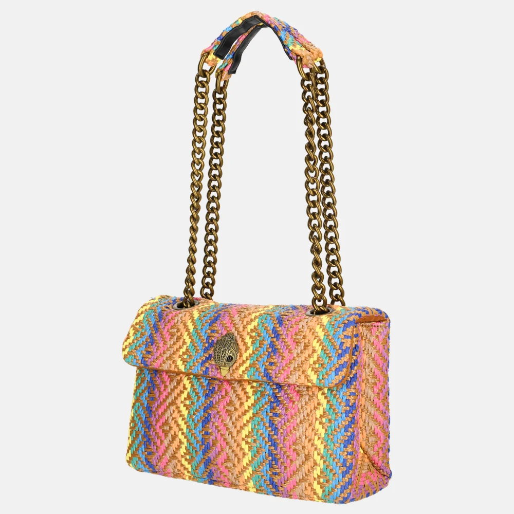 Kurt Geiger Kensington schoudertas M raffia multi bij Duifhuizen