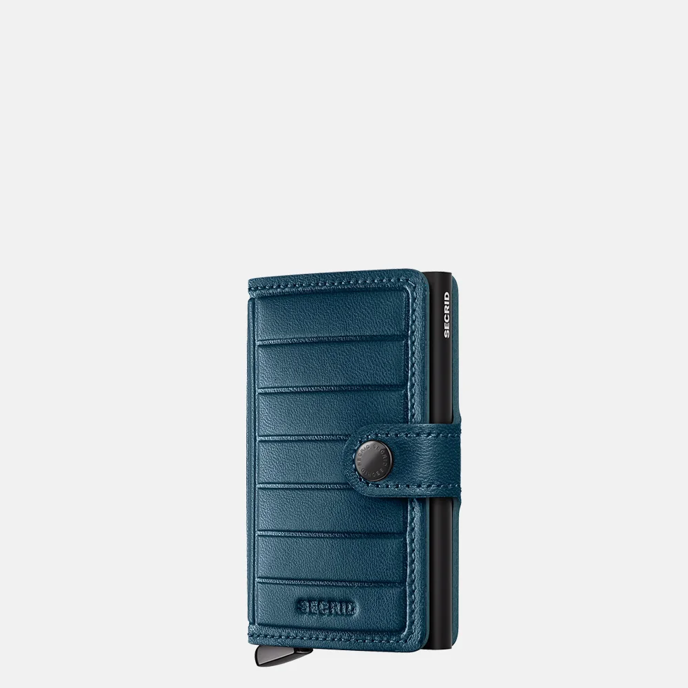 Secrid Premium Miniwallet Emboss Lines pasjeshouder teal bij Duifhuizen