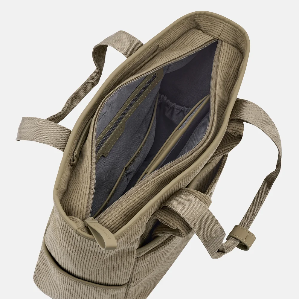 Kapten & Son Lindby Corduroy rugzak khaki bij Duifhuizen