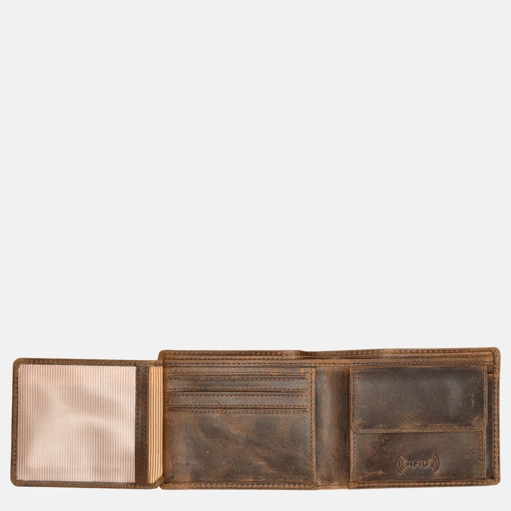 Bear Design Vegas billfold bruin bij Duifhuizen