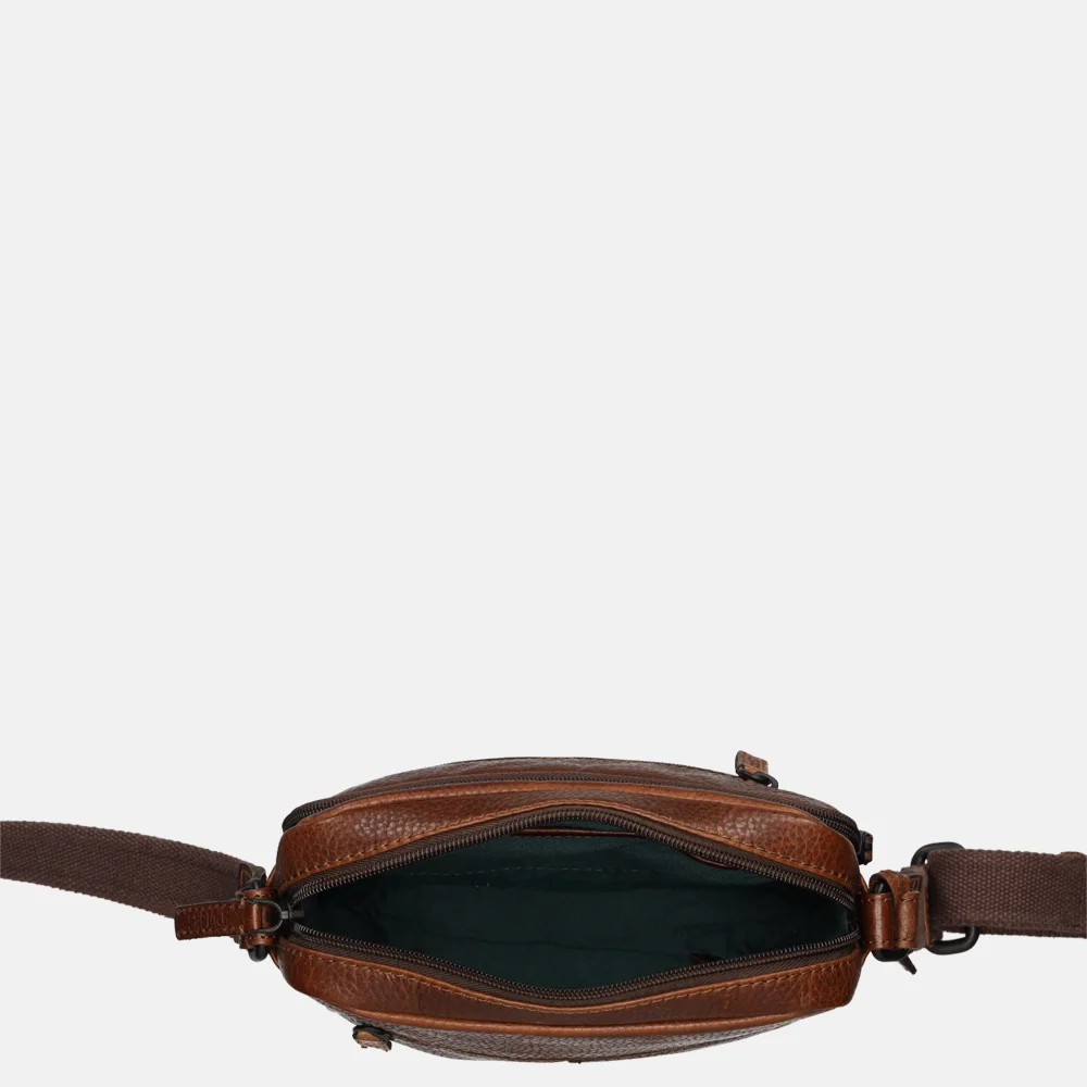 Pylos Sarda crossbody tas brandy bij Duifhuizen
