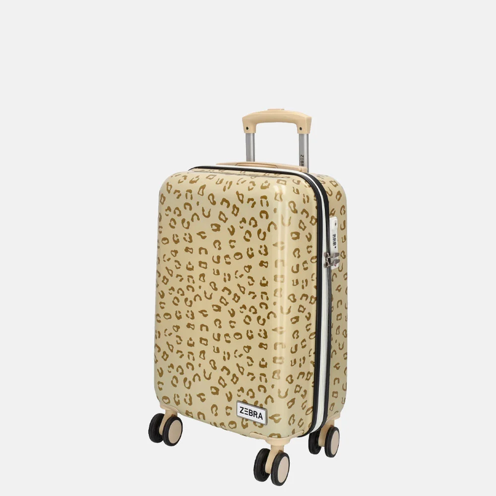 Zebra Trends handbagage koffer 55 cm goud bij Duifhuizen