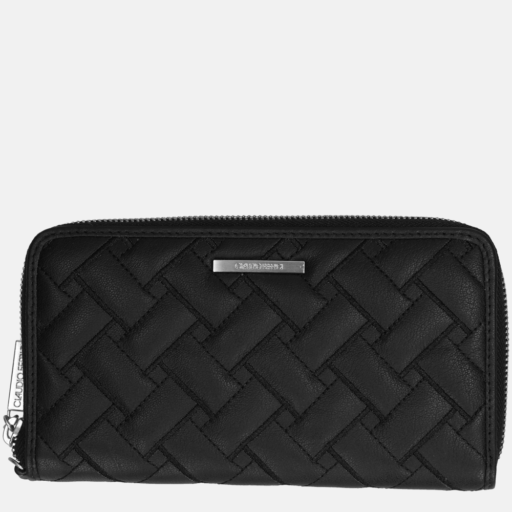 Claudio Ferrici Woven portemonnee L black