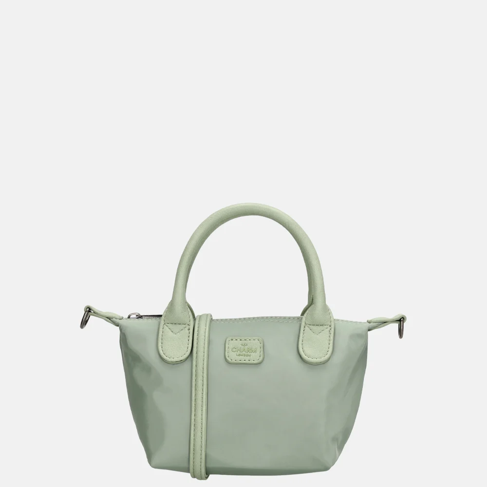 Charm London Buckingham Mono crossbody tas XS lichtgroen bij Duifhuizen