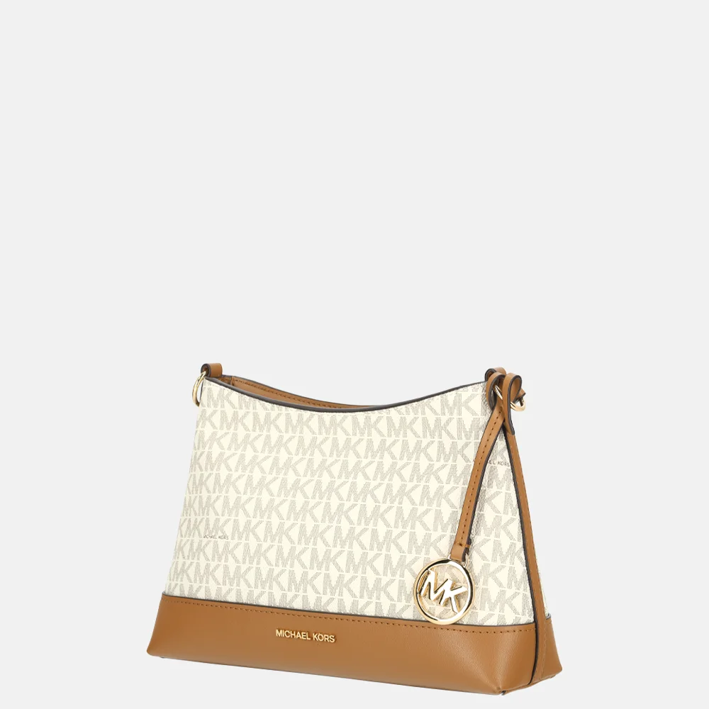 Michael Kors crossbody tas S vanille/acorn bij Duifhuizen