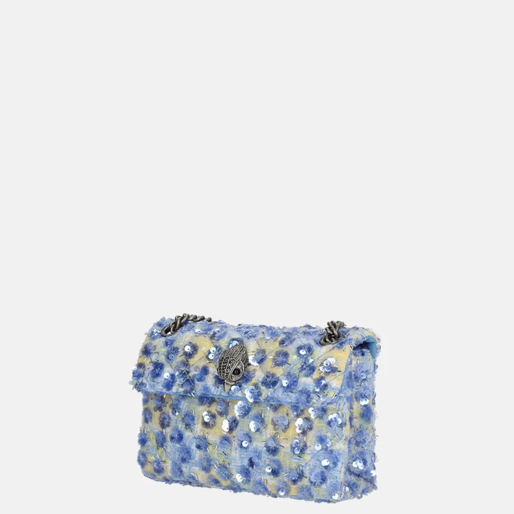 Kurt Geiger Kensington schoudertas sequins mini boucle blue pale bij Duifhuizen