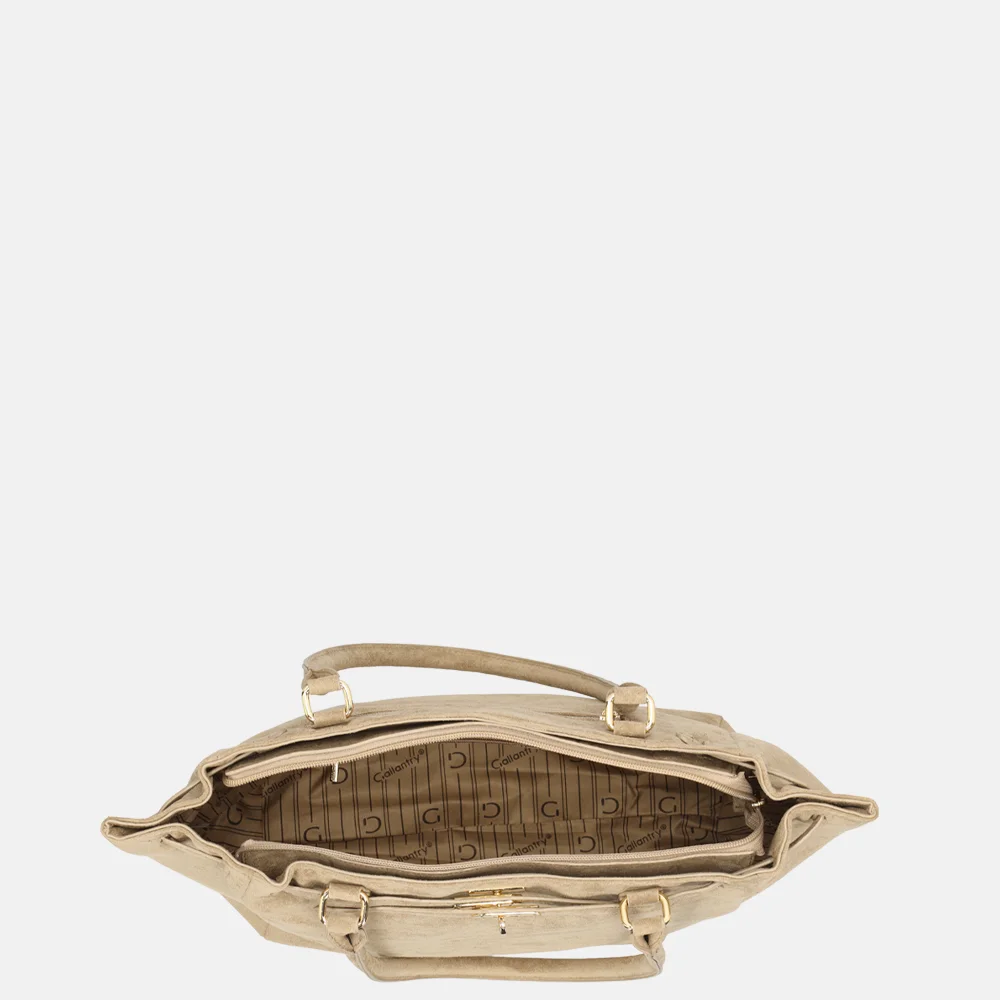 Firenze shopper suedine dark taupe bij Duifhuizen