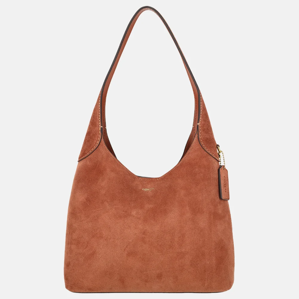 Coach Brooklyn suede buideltas 28' clay (goud) bij Duifhuizen