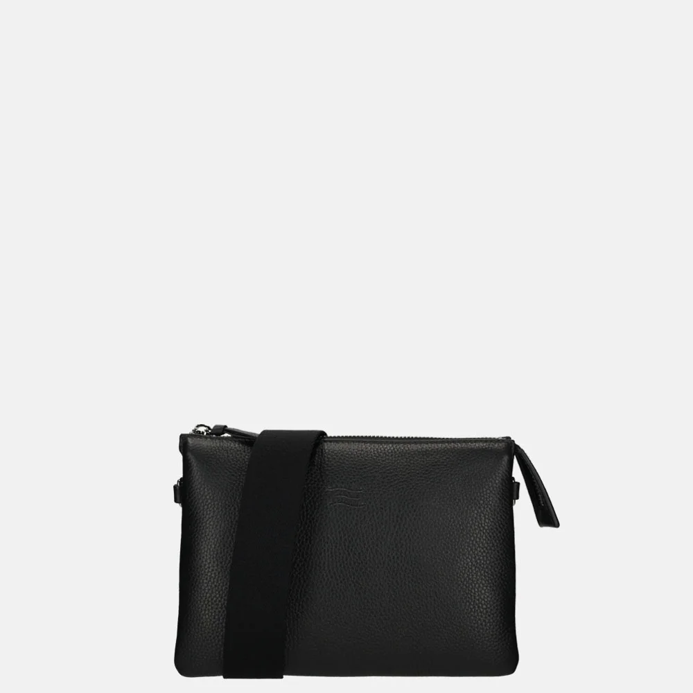 Crinkles crossbody tas black