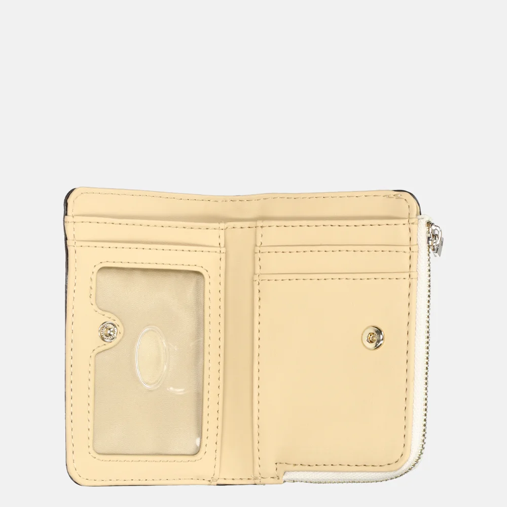 Guess Zarela zip around pasjeshouder off white logo bij Duifhuizen