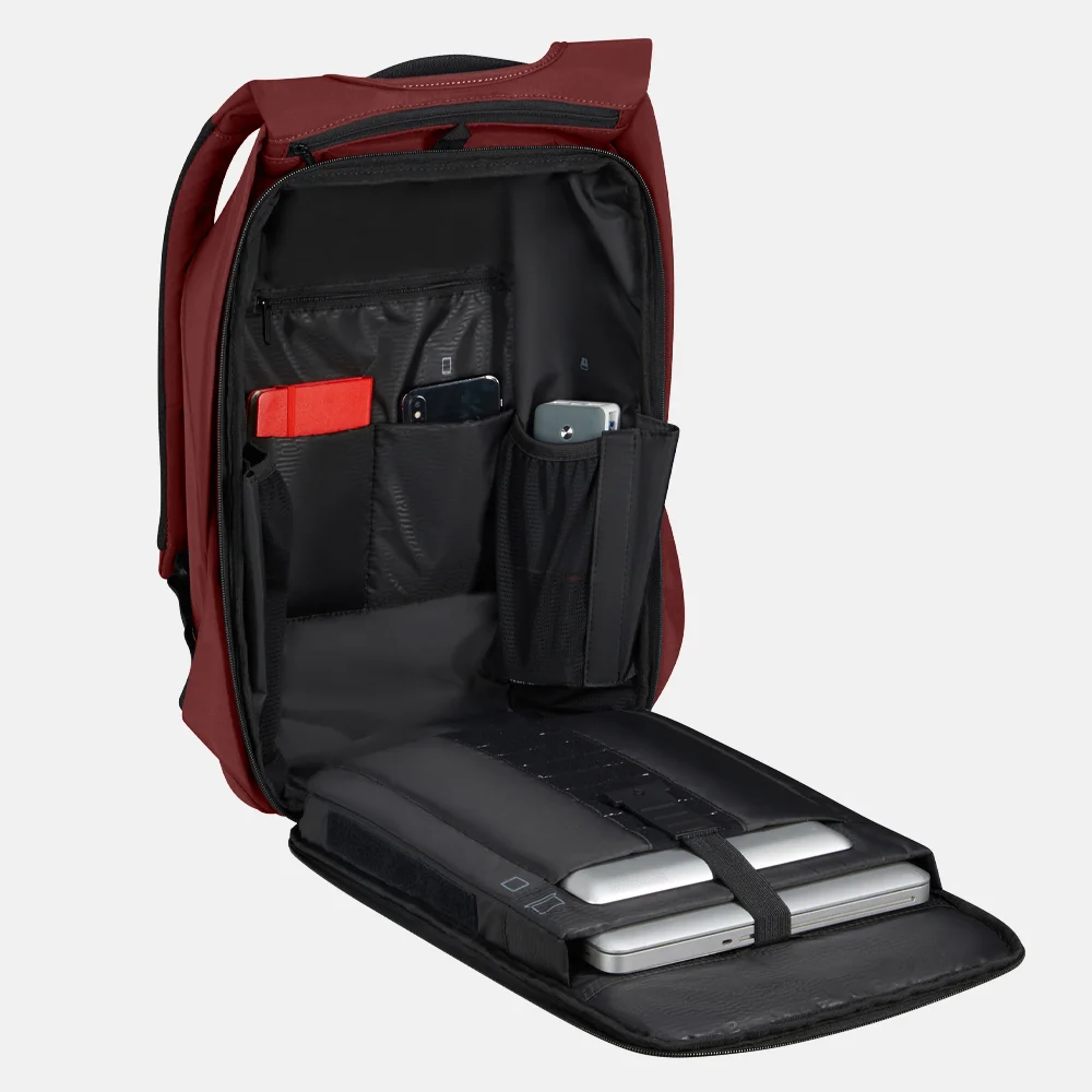Samsonite Securipak 2.0 anti diefstal laptoprugzak 15.6 inch terracotta red bij Duifhuizen