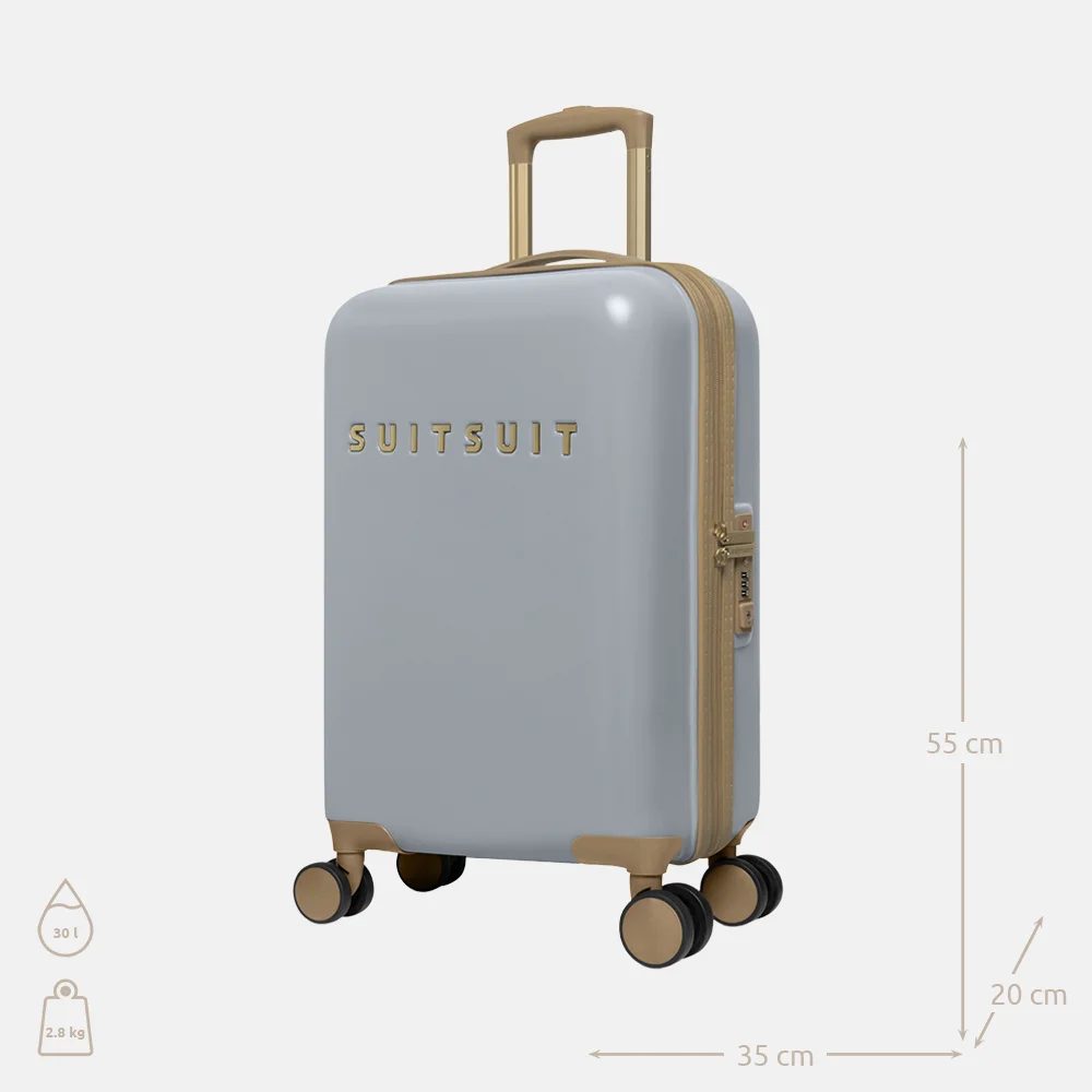 SUITSUIT Fusion handbagage koffer 55 cm frosted gray bij Duifhuizen