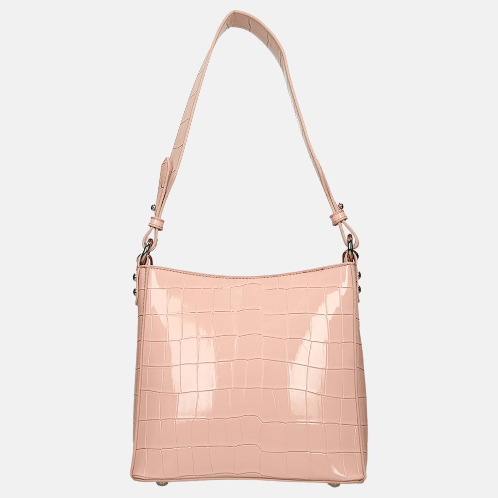 HVISK Amble schoudertas croco soft pink bij Duifhuizen