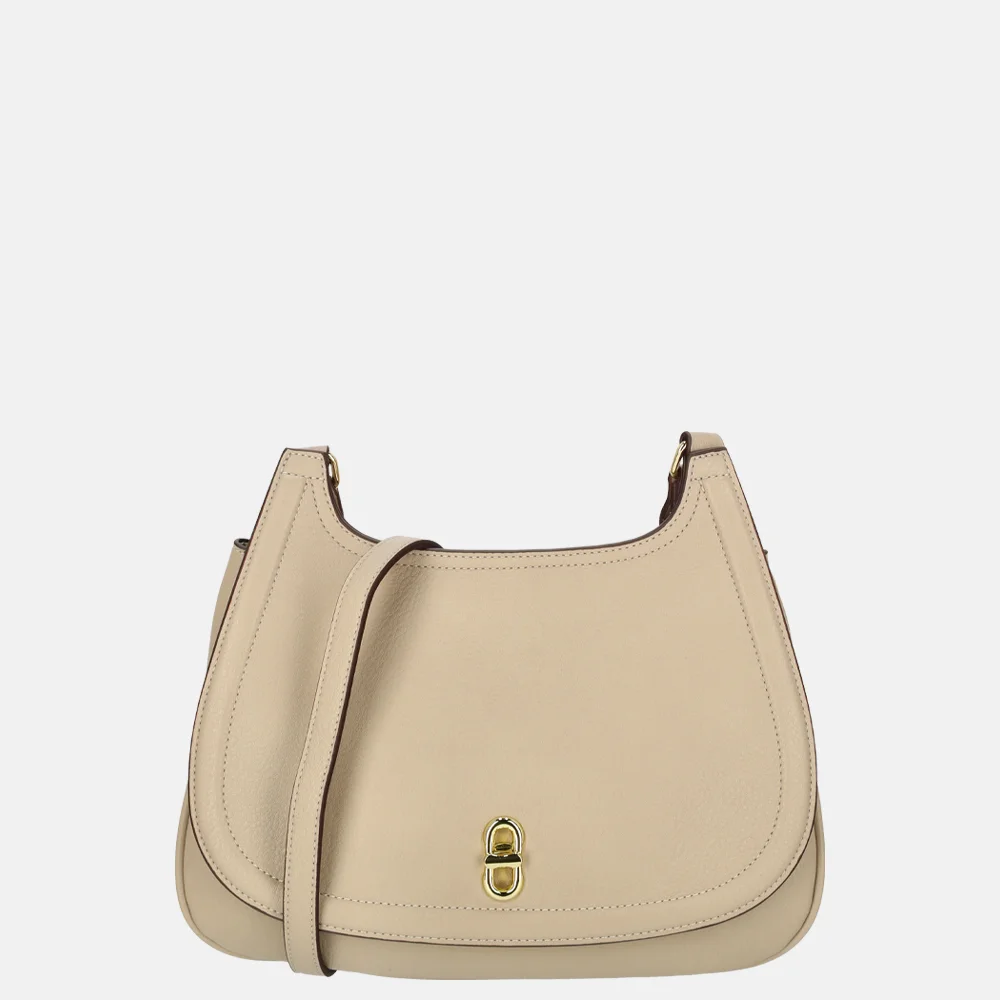 Laurent David Katty crossbody tas M taupe bij Duifhuizen