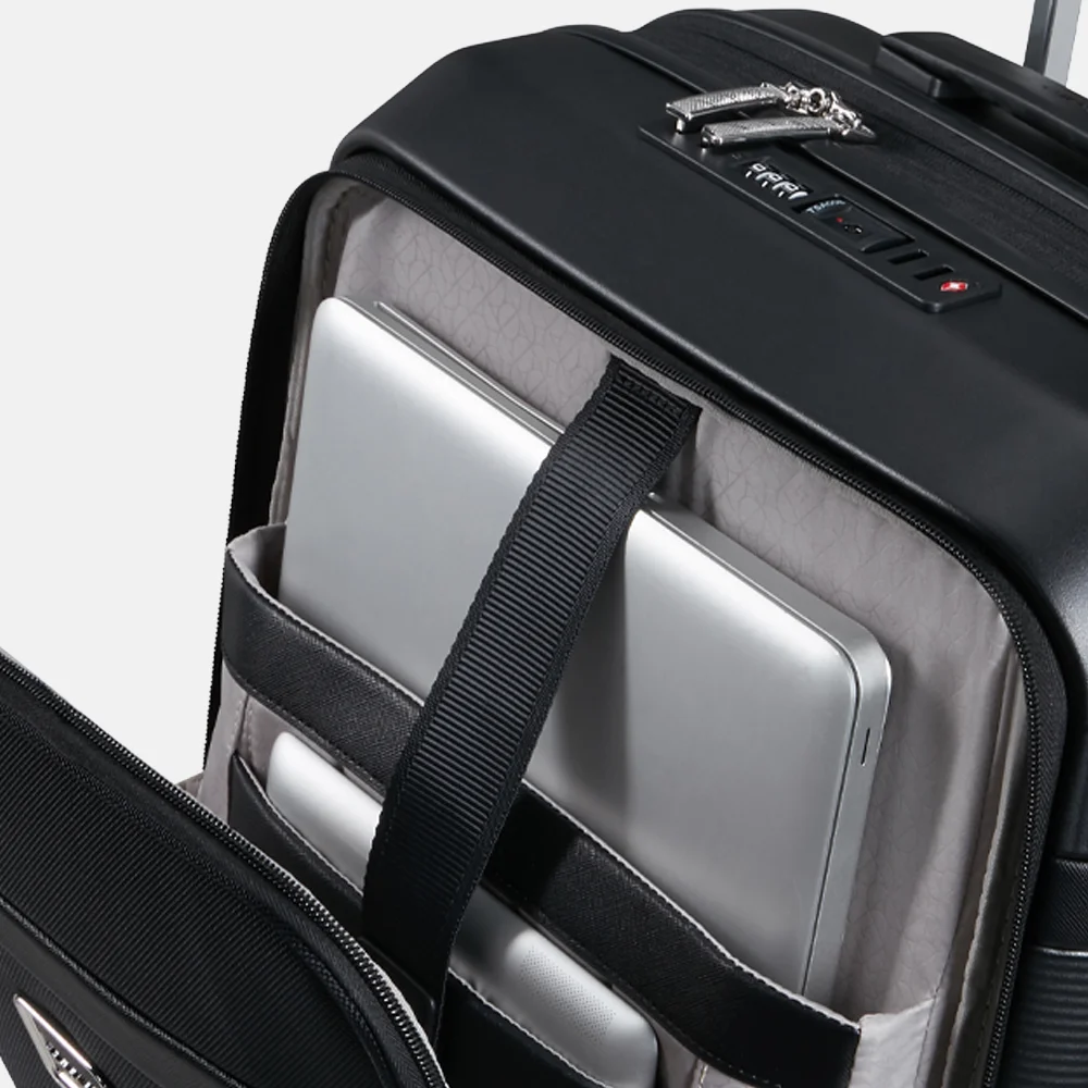 Samsonite Image spinner handbagage koffer expendable 55 cm black bij Duifhuizen
