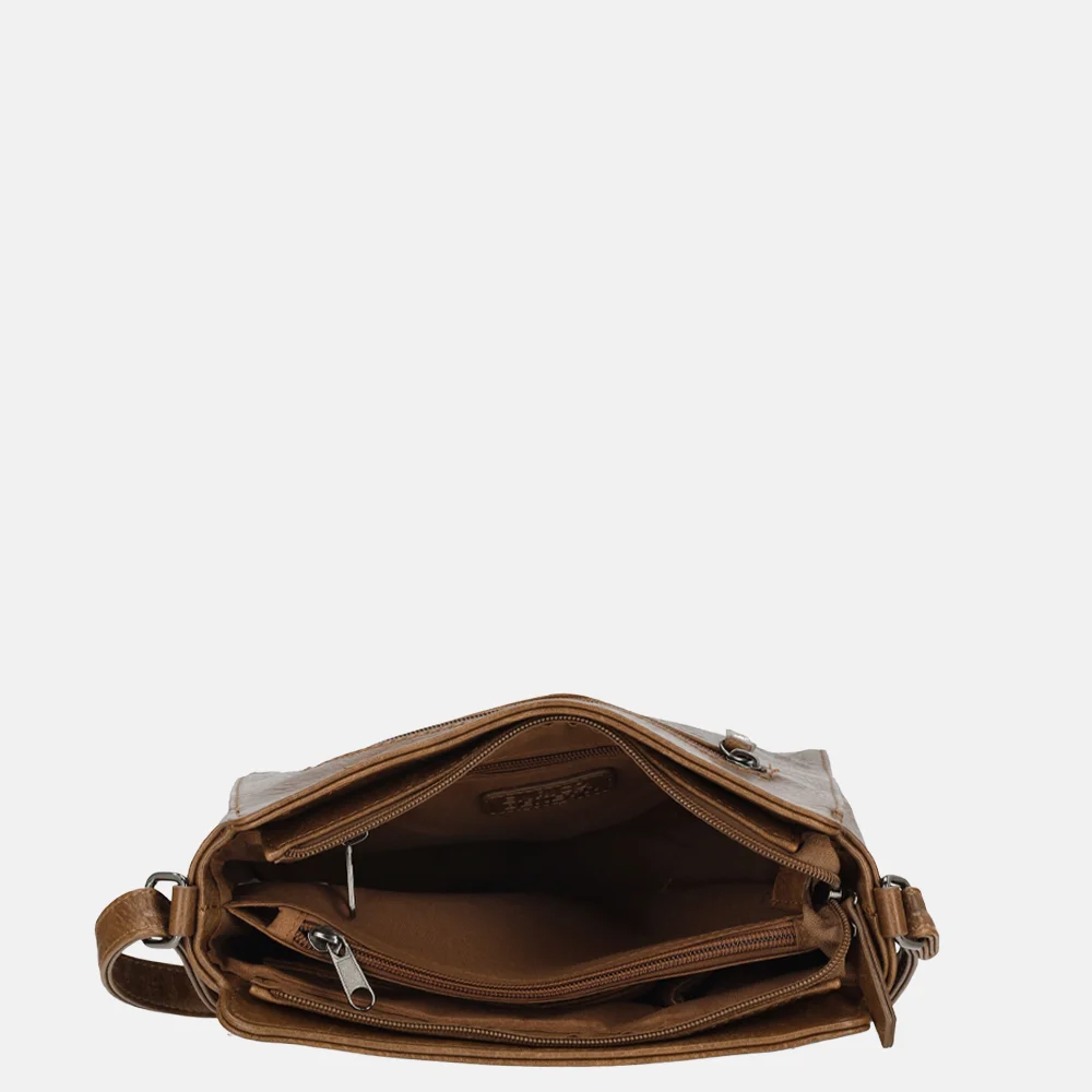 Enrico Benetti Julia crossbody tas camel bij Duifhuizen