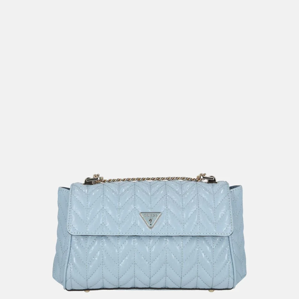 Guess Stacey crossbody tas light blue bij Duifhuizen