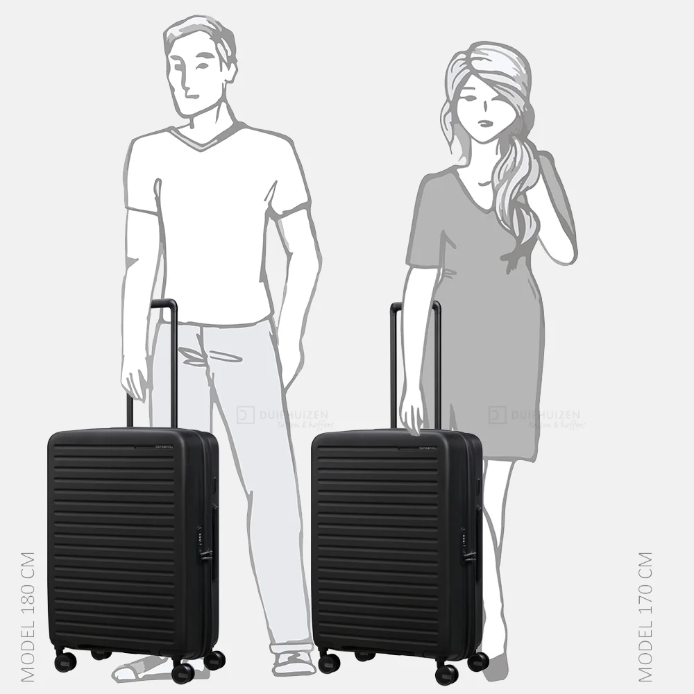 Samsonite Restackd reiskoffer 68 cm uitbreidbaar black bij Duifhuizen