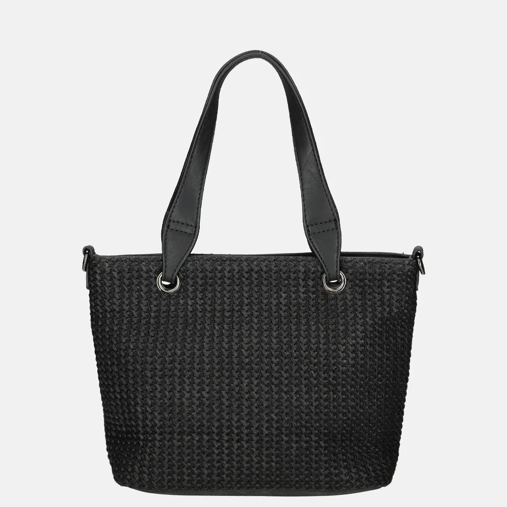 Enrico Benetti Raffia handtas S zwart bij Duifhuizen