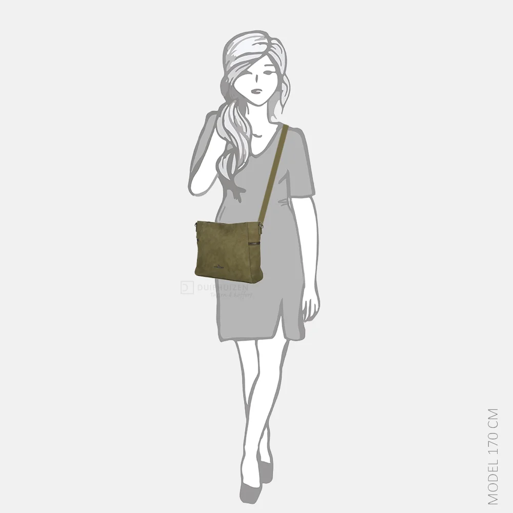 Enrico Benetti Roxy crossbody tas olijfgroen bij Duifhuizen