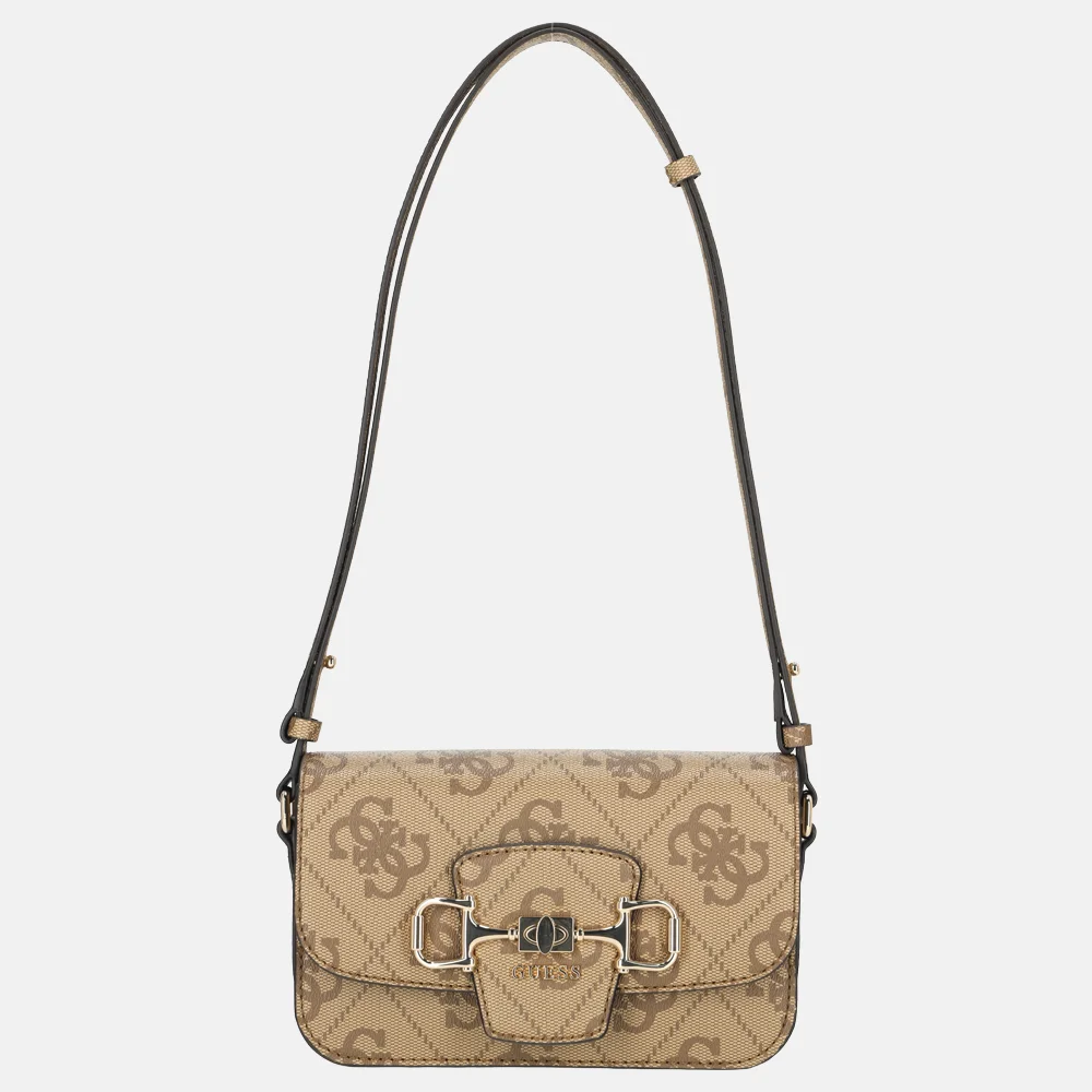 Guess Janie convertible crossbody tas latte logo bij Duifhuizen