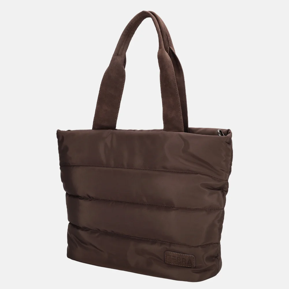 Zebra Trends Elske puffy handtas M donkerbruin bij Duifhuizen