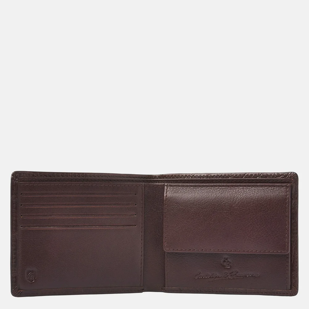 Castelijn en Beerens billfold portemonnee croco mocca bij Duifhuizen