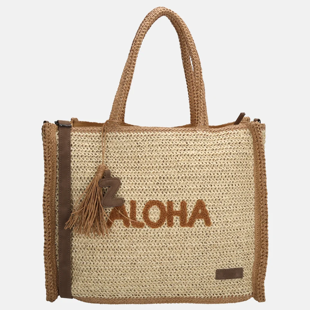 Zebra Trends Moana strandtas riet colorblock nature