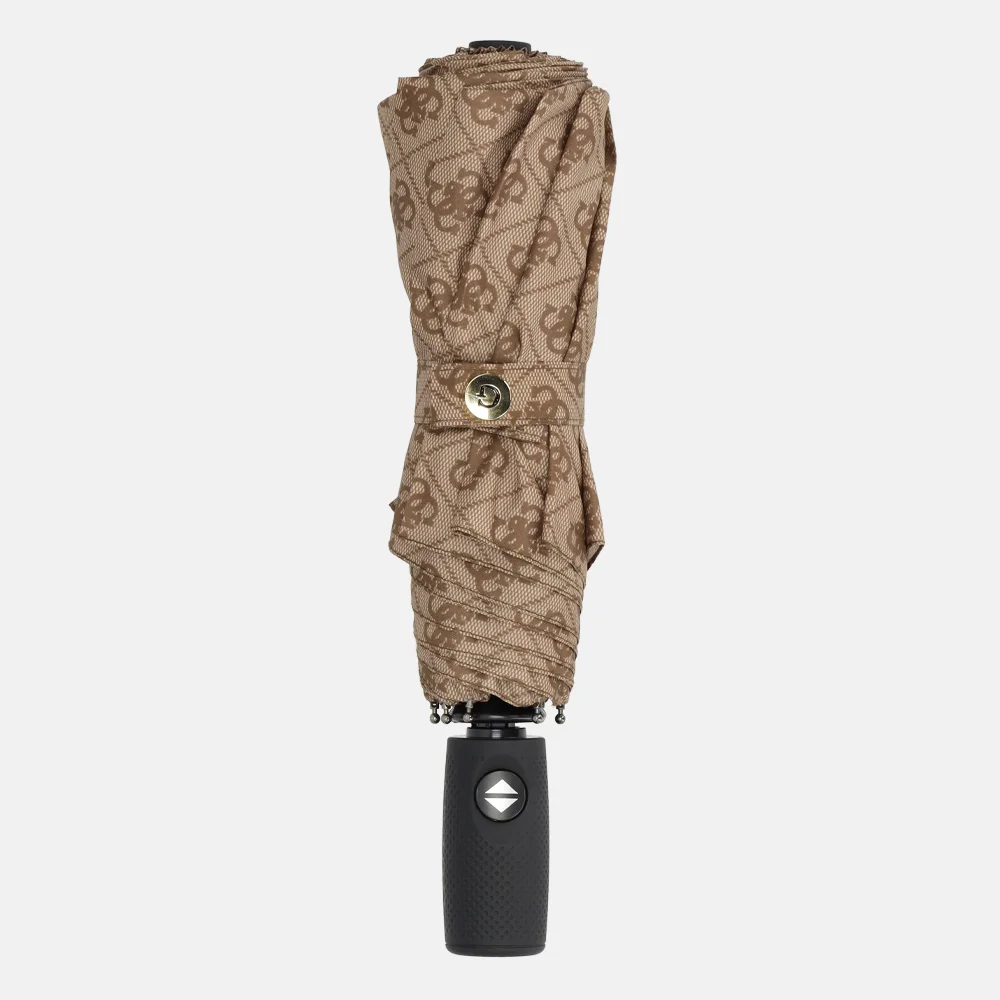 Guess opvouwparaplu latte logo bij Duifhuizen