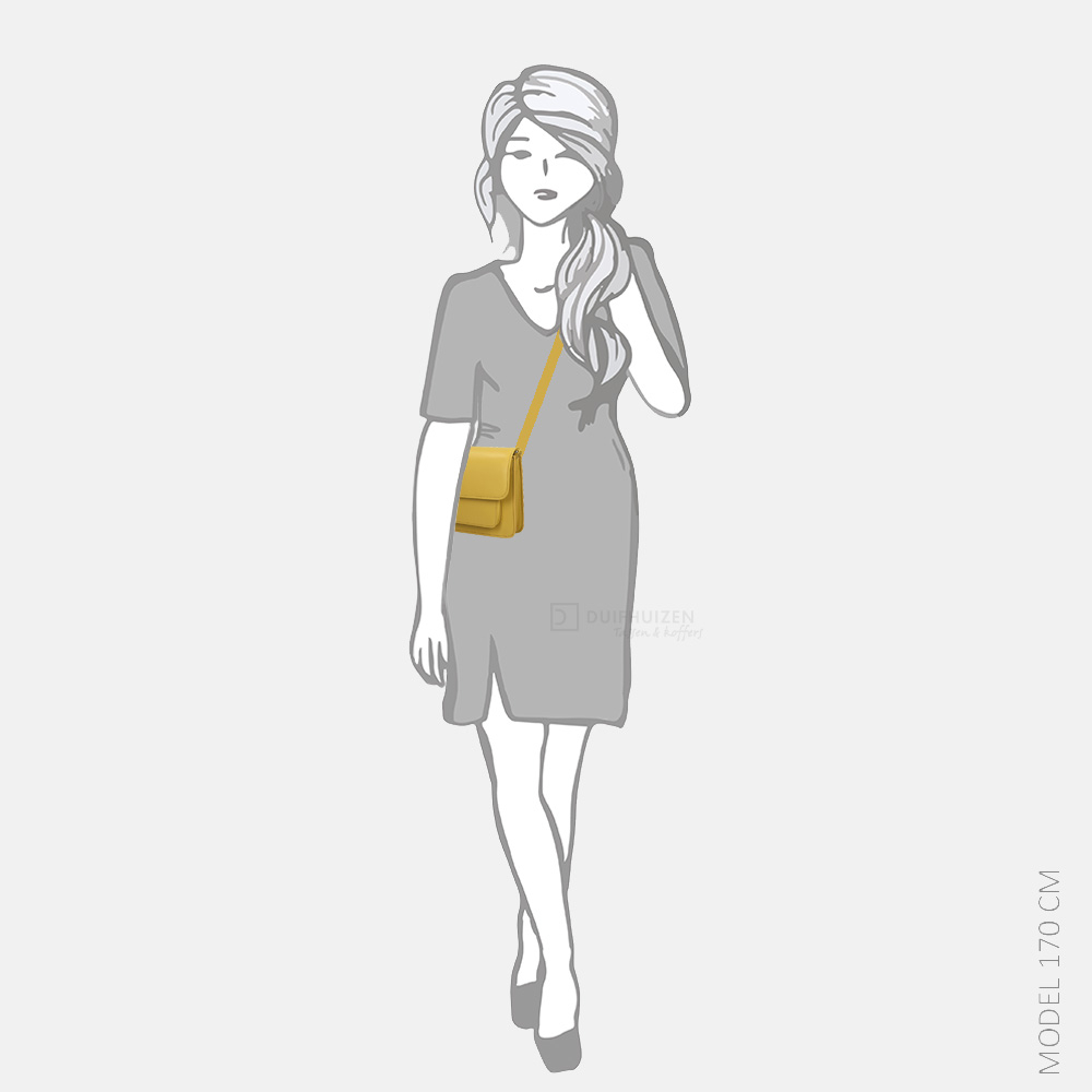 HVISK Cayman Pocket Soft crossbody tas olivenite yellow bij Duifhuizen