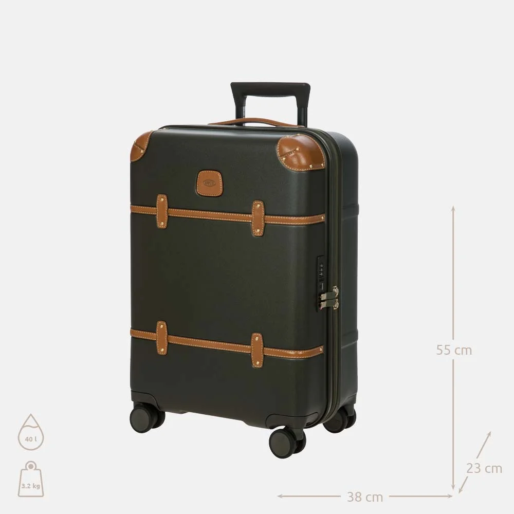 Bric's Bellagio trolley handbagage koffer 55 cm olive bij Duifhuizen