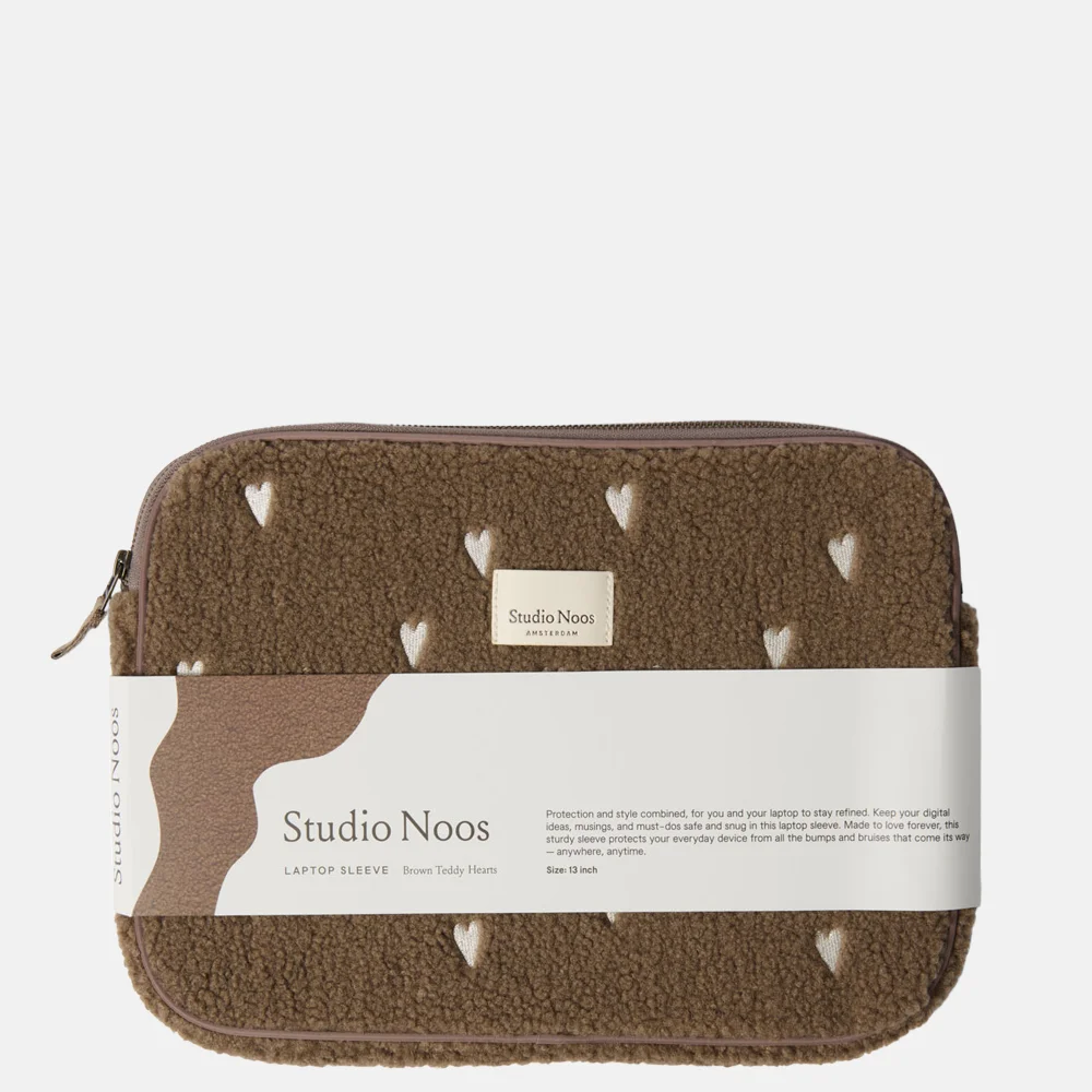 Studio Noos teddy laptophoes 13 inch brown