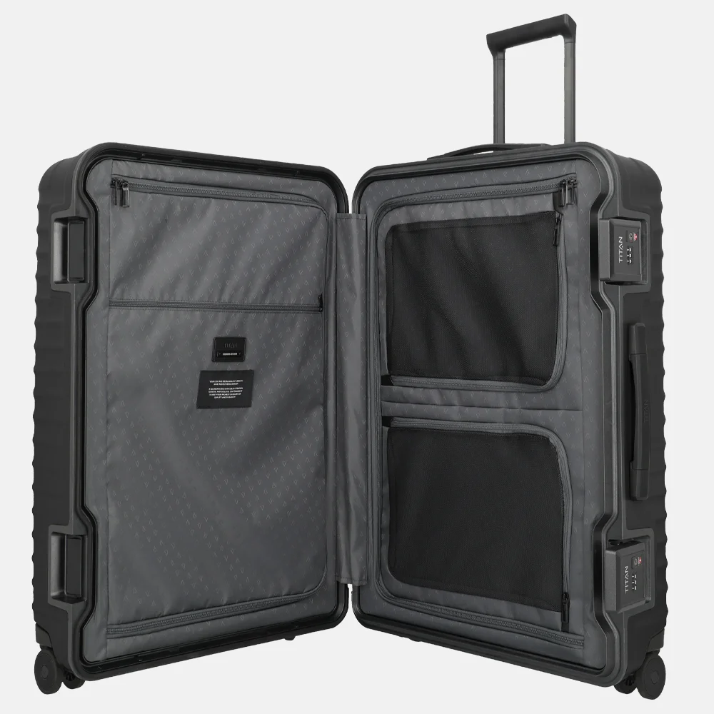 Titan Overseas reiskoffer 75 cm nightshade black bij Duifhuizen