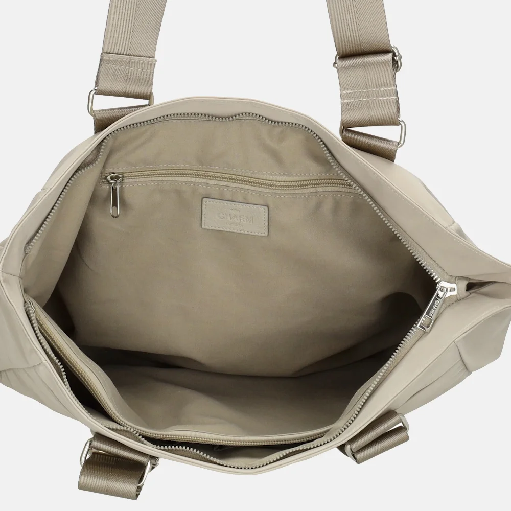 Charm London shopper licht grijs bij Duifhuizen