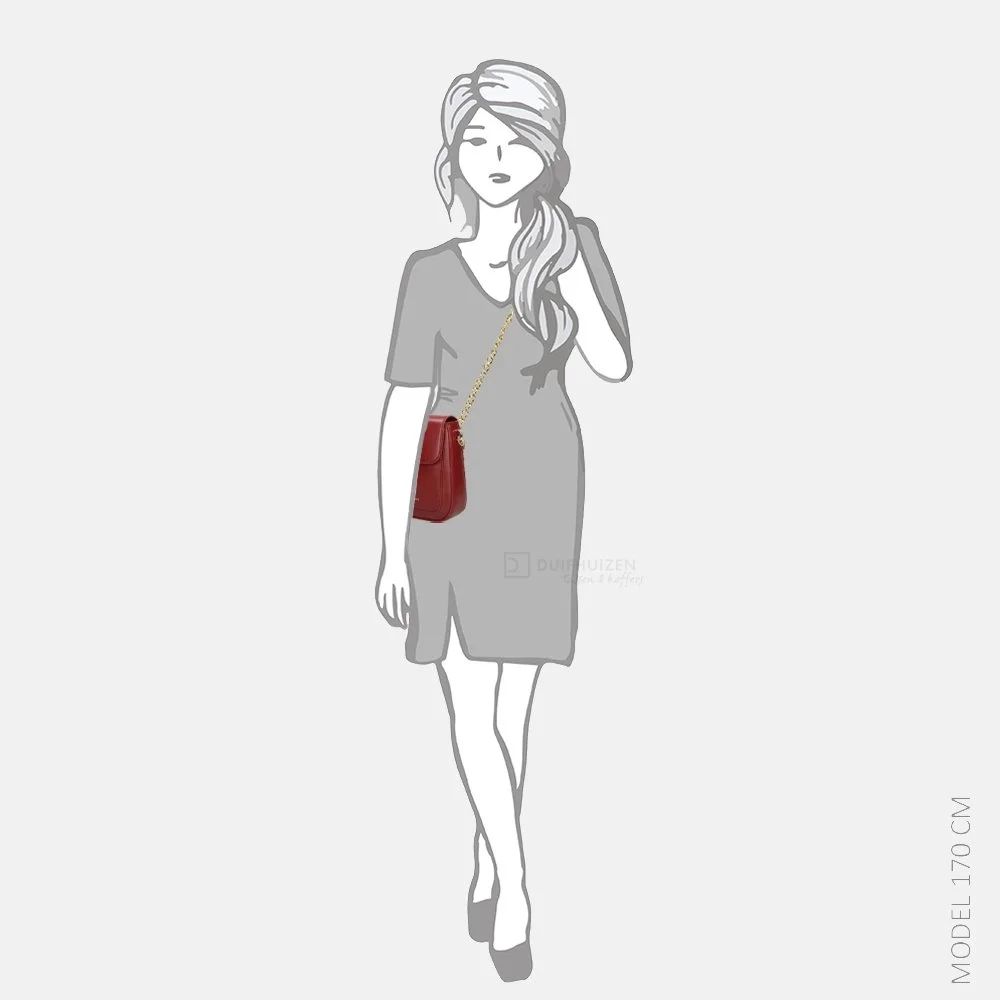 Daniele Donati crossbody tas/telefoontas darkred bij Duifhuizen
