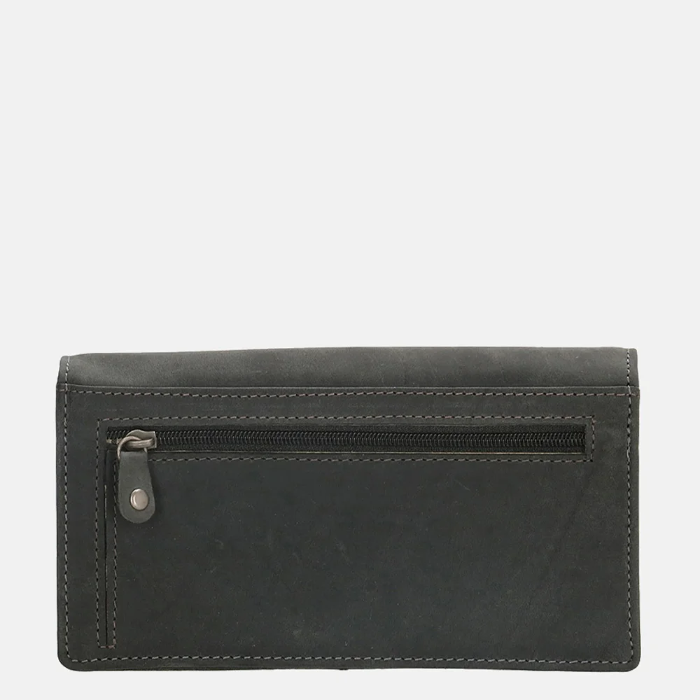 Hide & Stitches Idaho portemonnee black bij Duifhuizen