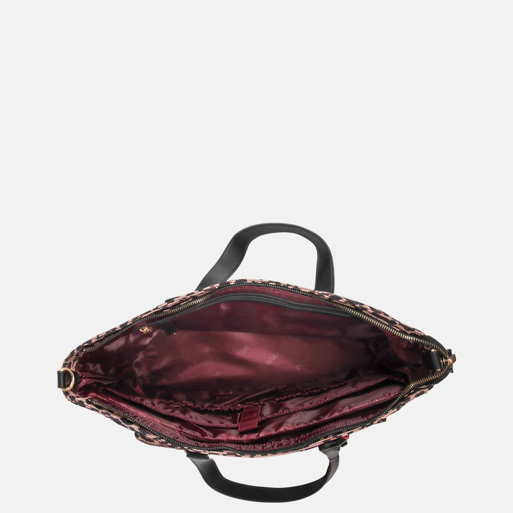 Mosz Denise laptoptas/shopper 15.6 inch leopard bij Duifhuizen