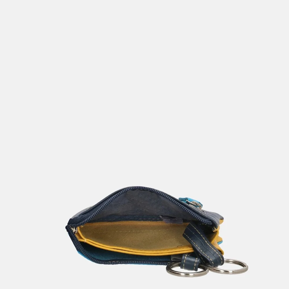 Happy Wallet rits sleuteletui blauw bij Duifhuizen